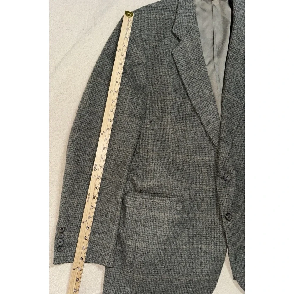 Vintage Hart Schaffner Marx Camel Hair Blazer‎ Men's 46L Plaid Sport Coat Suit